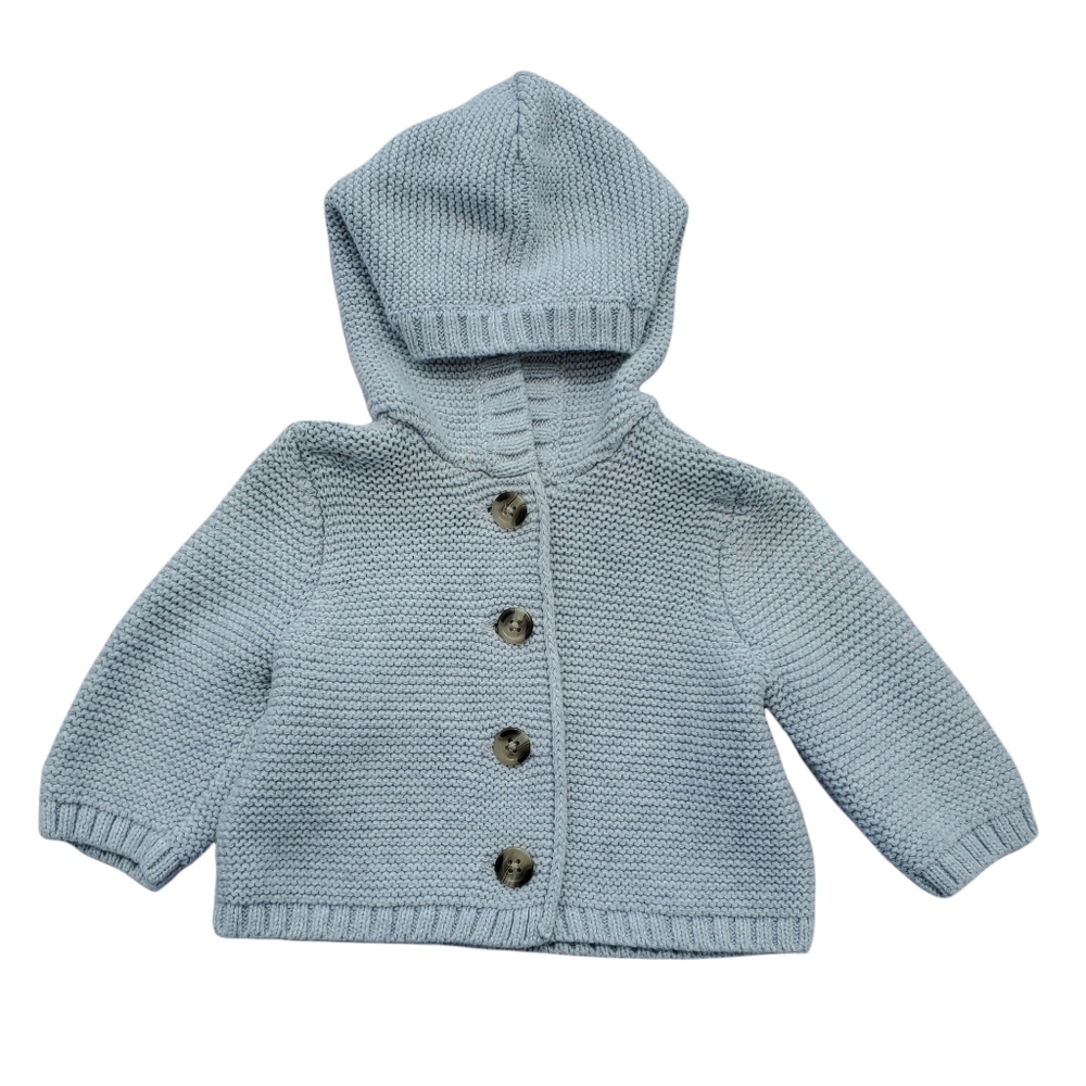 OLD NAVY Unisex Button Front Hooded Knit Sweater